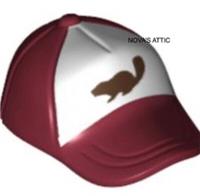 LEGO BEAVER CAP HAT BASEBALL DARK RED for MINIFIGURE NEW