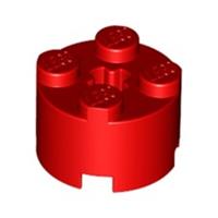 Lego Bricks Parts 20x Bright Red 2x2 Round Cylinder Axle Hole 614321 6143 NEW