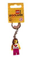 Lego Legoland Pink Girl Keyring - BNWT & Free Postage - Legoland Key Chain