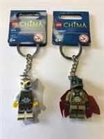 Lego Chima Eris & Chima Cragger Minifigure Keyrings - BNWT