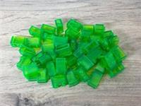 Lego 3004 - 1x2 brick in Trans Green NEW - pack of 50 - star wars/city/marvel