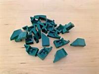 Lego 1x2 slope curved wedge with stud notch right DARK GREEN - x20 (29119) NEW