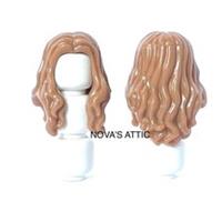 LEGO LIGHT BROWN LONG HAIR FEMALE GIRL PRINCESS FOR MINIFIGURE