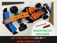 WALL MOUNT STAND FOR LEGO TECHNIC MCLAREN F1 FORMULA 1 RACE CAR 42141 DISPLAY