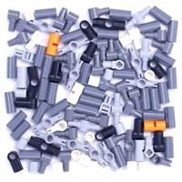 Lego Technic Bricks 110x Connectors Joints Couplers Black Orange White NEW