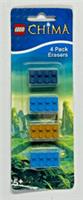 Lego Legends of Chima 4 Pack Brick Erasers Stationary Set - Vintage Retired Set