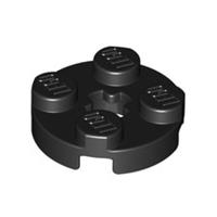 Lego Bricks Parts 50x Black 2x2 Round Plate Cross Axle Hole 403226 4032 NEW