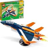 LEGO Creator 3in1 Supersonic Jet Plane to Helicopter to Speed Boat Toy Set, for
