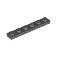 Lego Bricks Parts 10x Dark Stone Grey 1x6 Studded Plate Tile - 4211056 3666 NEW