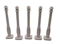 Lego White Support 2 x 2 x 7 Lamp Post - 6 Base Flutes 2039 X5 - Brand New