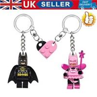 Exclusive Pink Fairy Batman Lego Keychain for Couple Valentine's Day Gift NEW~