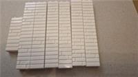 65 x LEGO 98283 White 1 x 2 with Masonry Profile Bricks