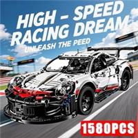 1580PCS RSR Racing Car Building Set 42096 Speed Champions Model Collectible
