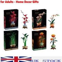 Icons Botanical Building Sets Chrysanthemum Lucky Bamboo Orchid Plum Blossom HOT