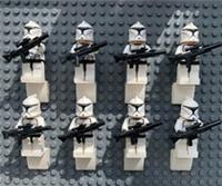 8x Star Wars CLONE TROOPER Minifigures Phase 1 - NEW