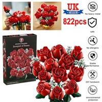 Icons Bouquet of Roses (10328) Sealed Box,Eternal Flower DIY Ornament-Toys Gifts
