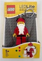 Lego LED Lite Santa Key Light Keychain Christmas Key Ring - Brand New & Retired