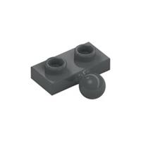 LEGO Dark Stone Gray Plate 1 x 2 with Middle Ball Joint (14417) X250
