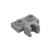 LEGO Medium Stone Gray Plate 1 x 2 with Middle Ball Joint Socket (14704) X 100
