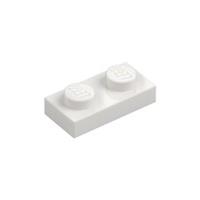 LEGO White Plate 1 x 2 (3023 / 28653) X 50