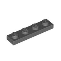 Lego Bricks Parts 20x Dark Stone Grey 1x4 Studded Plate Tile - 4211001 3710 NEW