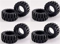 LEGO 8 x Black Tire Part 92402 Tire 30.4 x 14 Offset Tread - Band Around Center