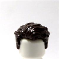 Lego Hair Wig For Boy Man Minifigure Dark Brown Swept Back Left