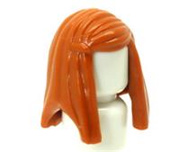 Lego Hair Wig For Female Girl Minifigure Long Straight Ginger Orange