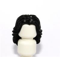 Lego Hair Wig For Female Girl Minifigure Long Black Wavy Centre Part Halloween