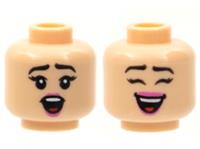 Lego Flesh Head For Female Girl Minifigure Big Smile Closed Eyes Laughing