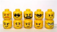 Lego 10 Head Heads For Boy Man Minifigure Yellow