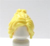 Lego Hair Wig For Female Girl Minifigure Blonde Yellow Curly Messy Ponytail