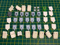 42 genuine BRAND NEW LEGO - SHIELDS - PRINTED PARTS - NEXO - RARE PARTS