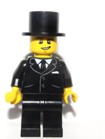LEGO Gangster Minifigure Hit Man Black Fedora & Tommy Gun