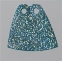 Lego Cape For Minifigure Silver Sparkly Azure Blue Xmas Christmas