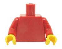 LEGO Torso Body For Minifigure Plain Red Yellow Hands Santa Xmas