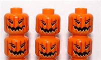 LEGO 6 Pumpkin Head Jack O Lantern For Minifigure Halloween Monster
