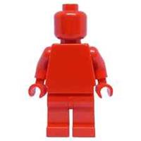 LEGO Red Minifigure Figure Plain Head Body Legs Monochrome Santa Xmas
