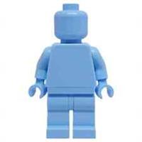 LEGO Light Blue Minifigure Figure Plain Head Body Legs Monochrome