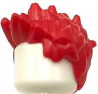 Lego Hair Wig For Boy Man Minifigure Red Spiky Spiked