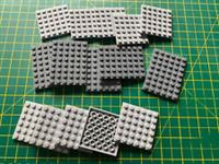 15 LEGO GREY LIGHT & DARK PLATES - 6x6 6x8 - split from 77013 as in the picture