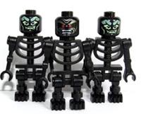 Lego 3 Black Skeleton Minifigure Halloween Monster Castle Army