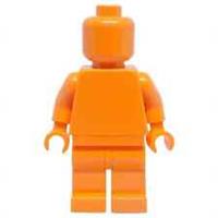 LEGO Orange Minifigure Plain Head Body Legs Monochrome Halloween
