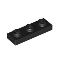 Lego Brick Part 20x Black 1x3 Studded Plate Thin Tile - 362326 3623 - NEW