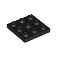 Lego Brick Part 8x Black 3x3 Studded Plate Thin Tile - 6174917 11212 - NEW