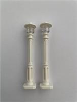 2 x LEGO White Lamp Post Street Light Trans Clear Light Town City NEW (nx)