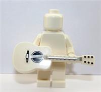 Lego White Acoustic Guitar Minifig Not Inc Music Band Instrument