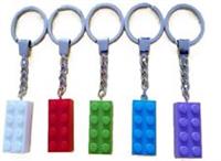 5 x Brick Keychains Keyrings MOC Made with LEGO Bricks