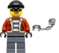LEGO Bandit Criminal Crook Minifigure from Set 60371 NEW