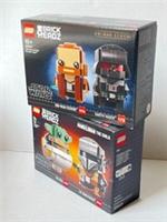 LEGO Star Wars BRICKHEADZ 75317 Mando & Grogu/40547 Obi-Wan & Vader New & Sealed